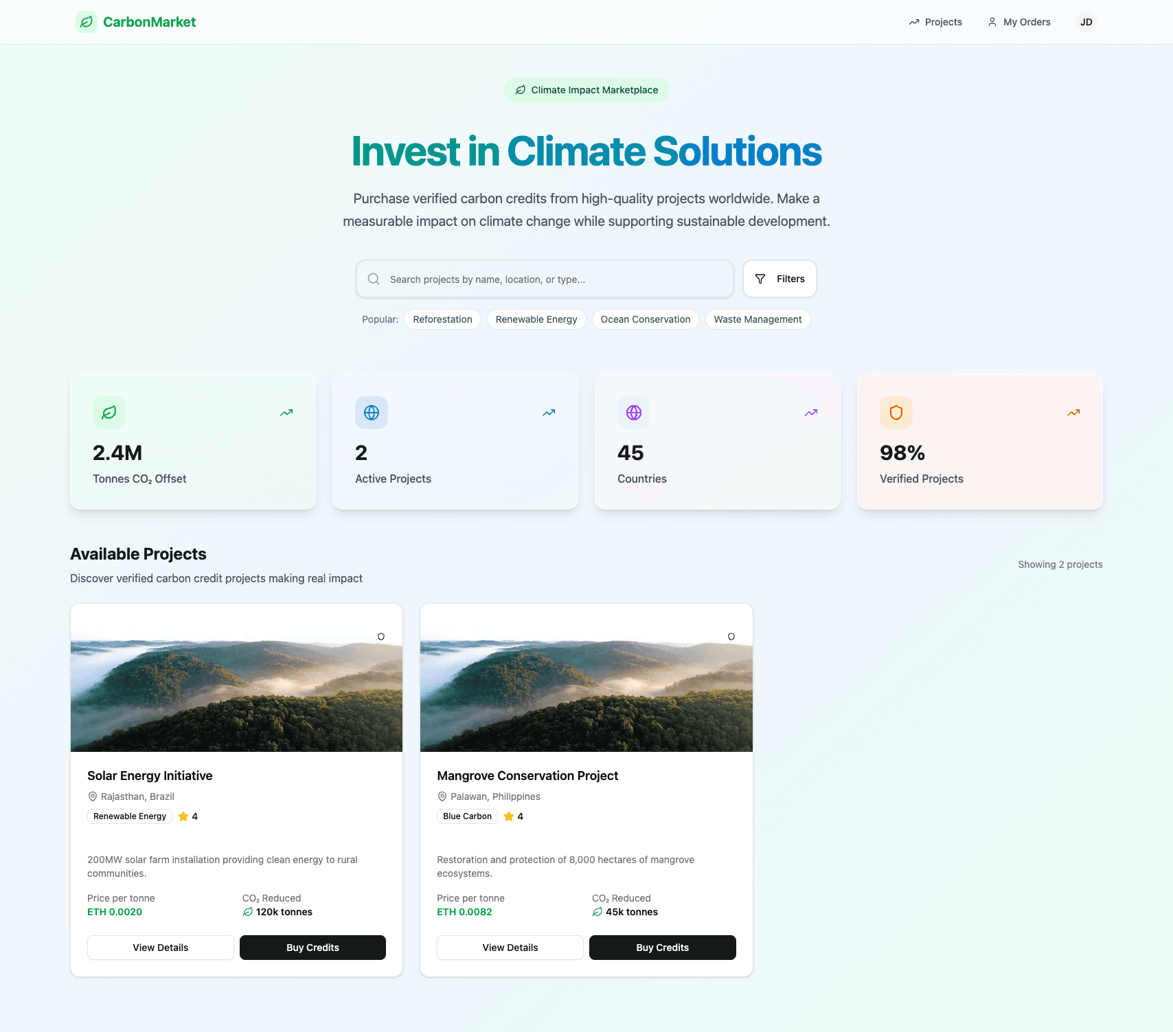 Carbon Credit Marketplace